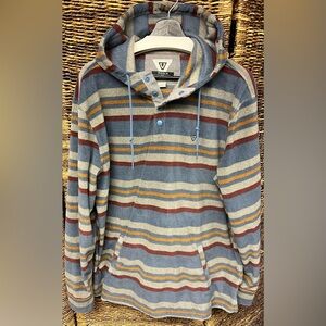Vissla‎ Men's Striped Hoodie Shirt - Multicolor- Pullover, Size:XXL, Fits slim